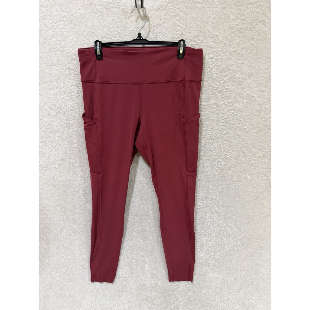 Lululemon Fast Free High-Rise Tight 28" Pockets Size 12 Berry Athleisure Gym